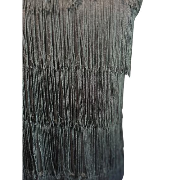 Flapper Dress Black Fringe Costume Great Gatsby Prom Party Cosplay Homecoming - Picture 5 of 8
